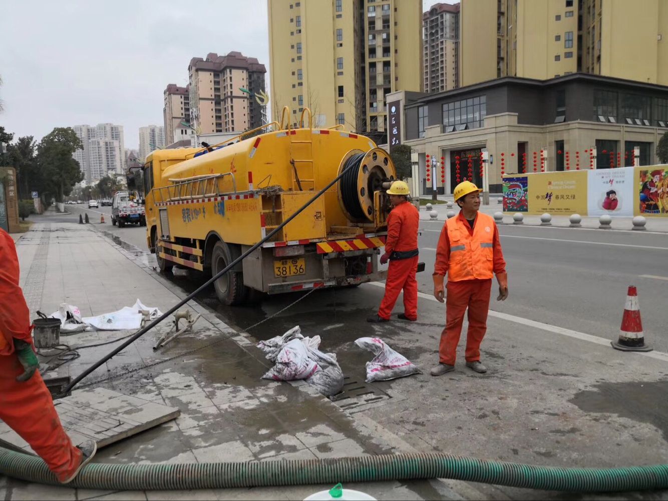 遵化排污管道清淤-管道清洗
